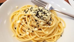 cacio e pepe sulla Via Francigena